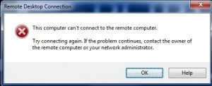 can not connect rdp